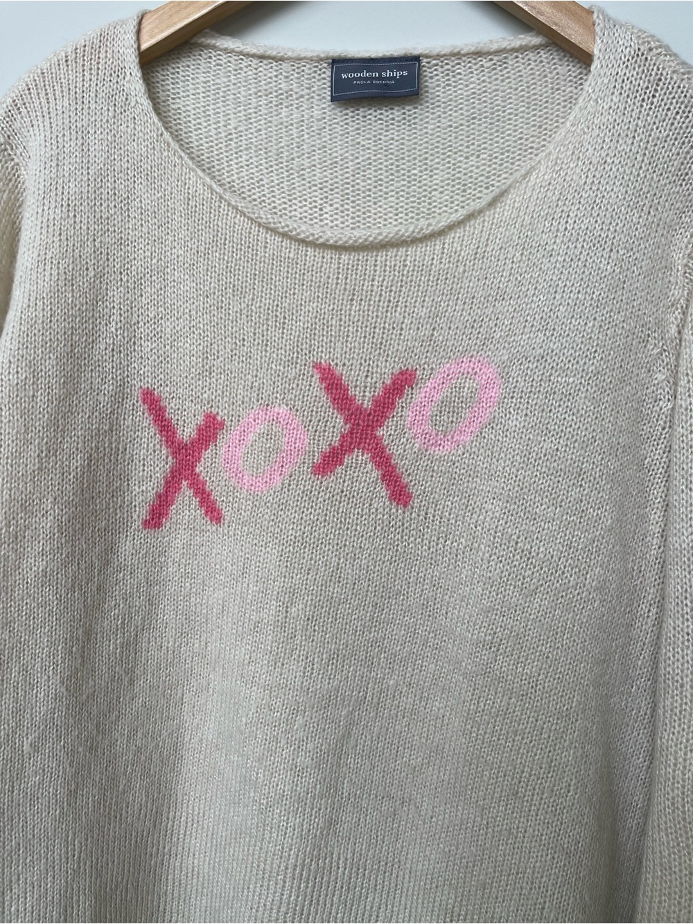 Wooden Ships | XOXO Graphic Wool Mohair Blend Lightweight Sweater S/M - Picture 5 of 7